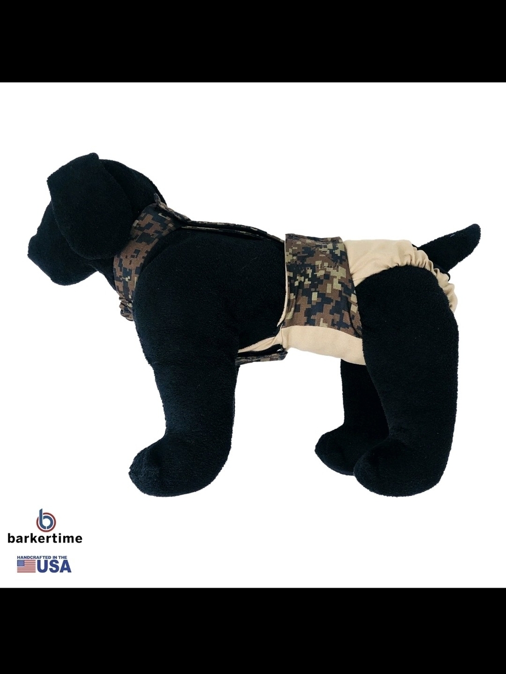 Barkertime Camo & Tan Diapper Overall - Beige Camouflage